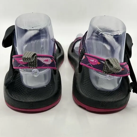 Chaco Youth Ecotread Sport Sandals Black Purple ZX1 Sz 6Y J190058 Strappy Hiking