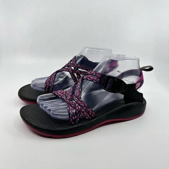 Chaco Youth Ecotread Sport Sandals Black Purple ZX1 Sz 6Y J190058 Strappy Hiking