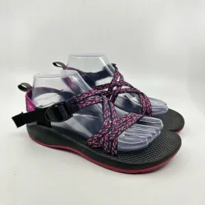 Chaco Youth Ecotread Sport Sandals Black Purple ZX1 Sz 6Y J190058 Strappy Hiking