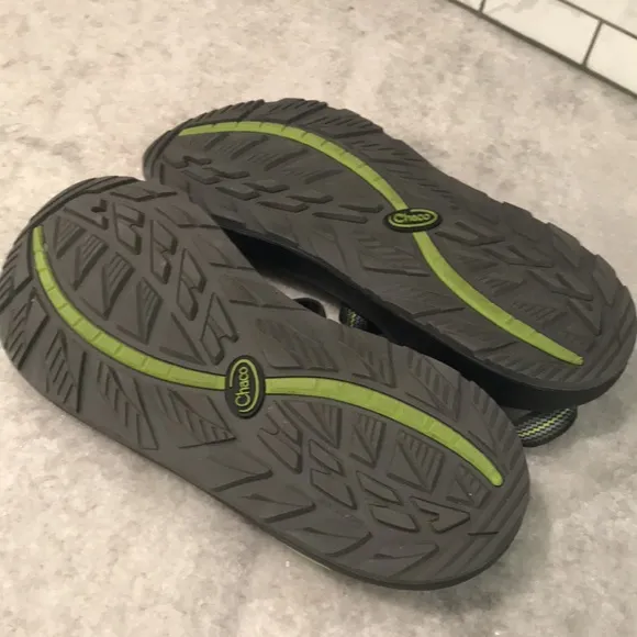 Chaco Z2 Sandals Mens 13 Black Gray Striped Hiking Athleisure Gorpcore Comfort