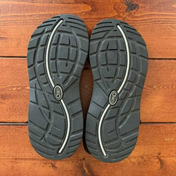 Chaco ZX/1 Cloud Black Dual Adjustable Straps Women's Cushioned Sandals Size 10