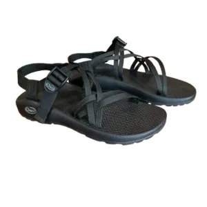 Chaco ZX/1 Cloud Black Dual Adjustable Straps Women's Cushioned Sandals Size 10