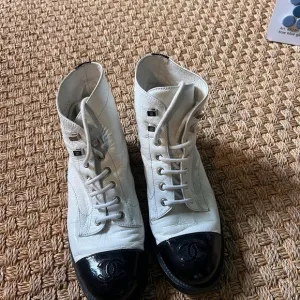 Chanel White and Black Women's Boots