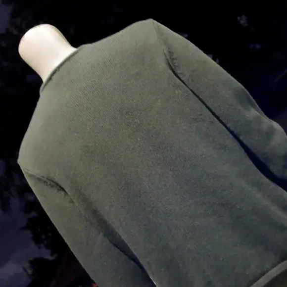 CHAPS LADIES BLACK/WHITE CARDIGAN FULL ZIP SWEATER