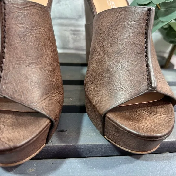 Charles by Charles David Women’s Brown Wedge Platform Sandals - Size 8M