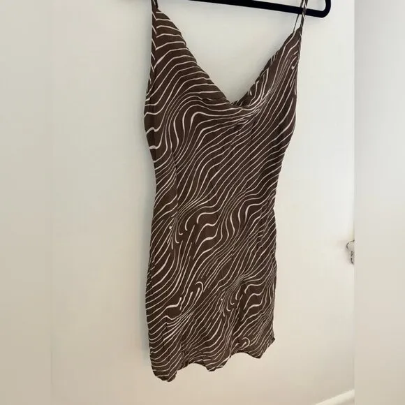 Charlie Holiday Allora Lola Printed Mini Slip Dress NWT