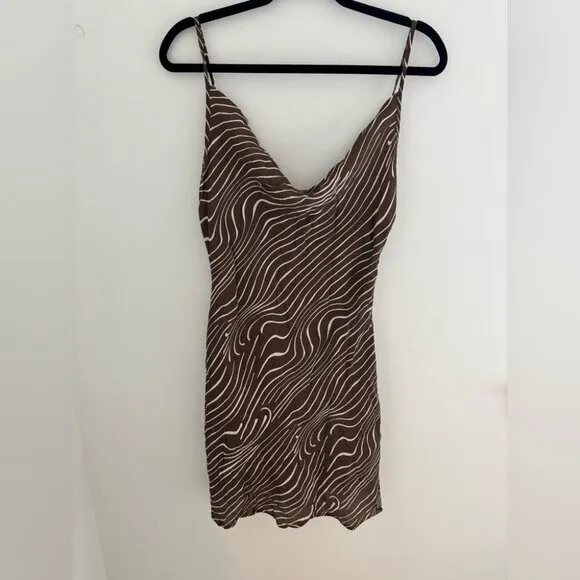Charlie Holiday Allora Lola Printed Mini Slip Dress NWT