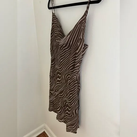 Charlie Holiday Allora Lola Printed Mini Slip Dress NWT