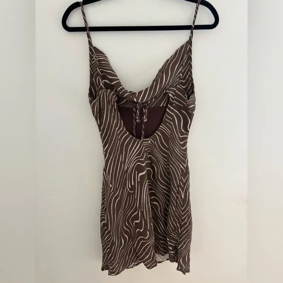 Charlie Holiday Allora Lola Printed Mini Slip Dress NWT