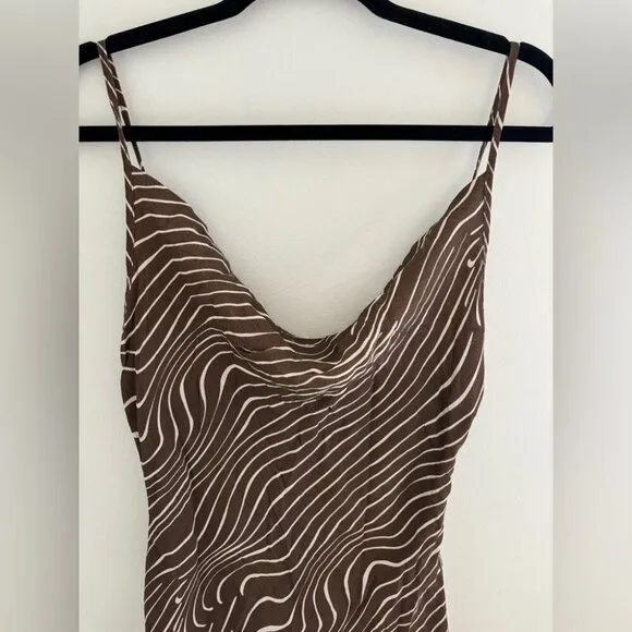 Charlie Holiday Allora Lola Printed Mini Slip Dress NWT