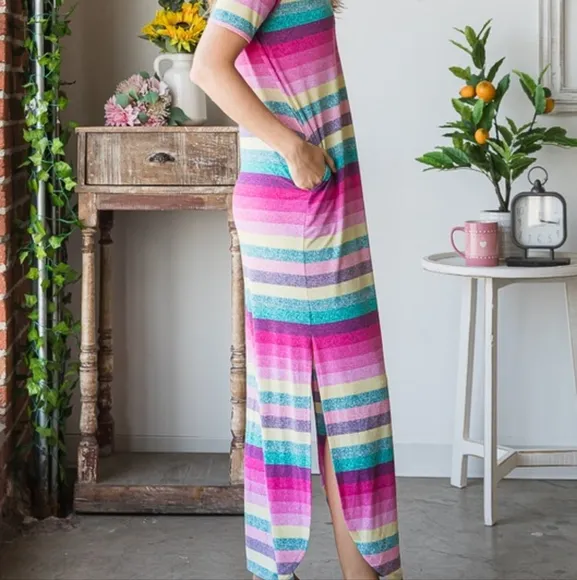 Charlotte Striped Tee Dress