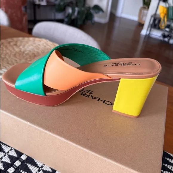 Charlotte Stone Sylvia Leather Platform Heel in Kingston size 10 fits like 9.5