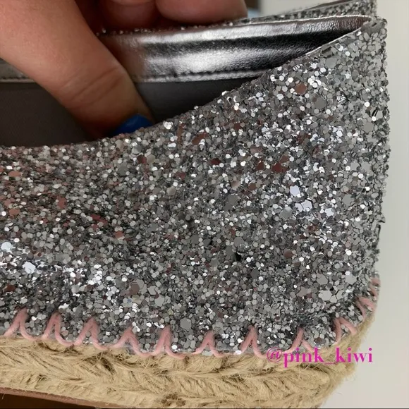 Chiara Ferragni Contrast Stitching Glitter Espadrille