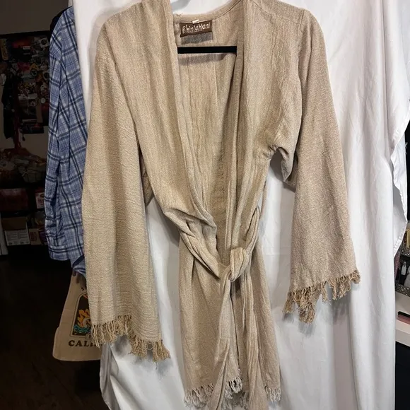 Chintamani Alchemi Handmade Raw Cotton Kimono Robe | Boho Gypsy Kaftan​
