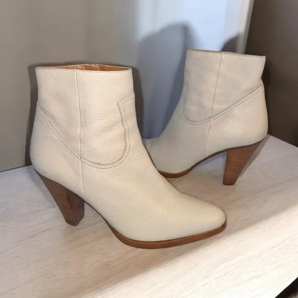 Chloe Cream Ankle Boots