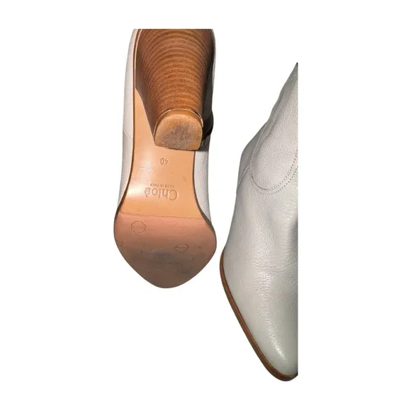 Chloe Cream Ankle Boots