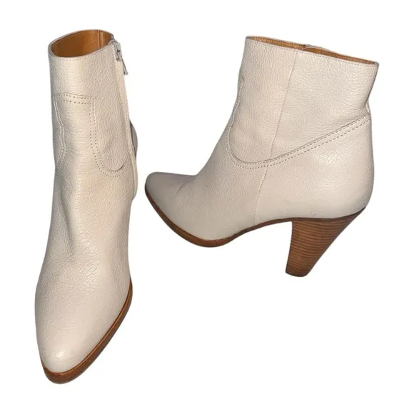 Chloe Cream Ankle Boots