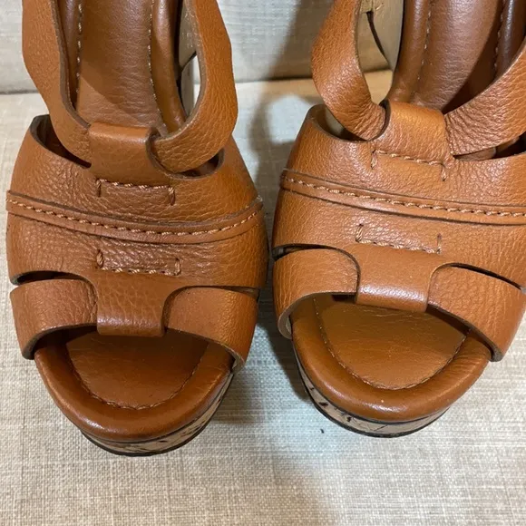 Chloe Renna Platform Wedge Slingback Sandals