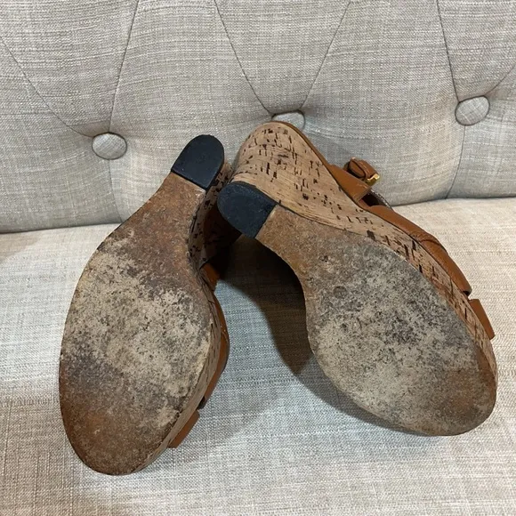 Chloe Renna Platform Wedge Slingback Sandals