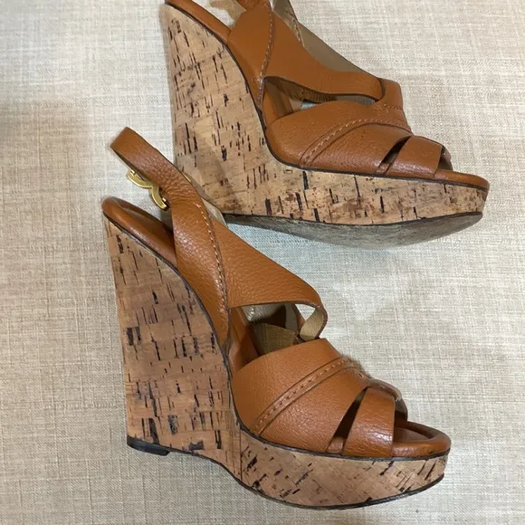 Chloe Renna Platform Wedge Slingback Sandals