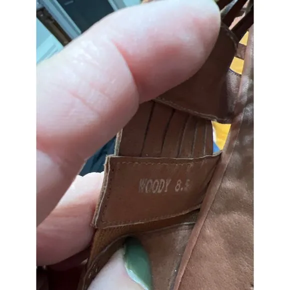 Chocolat Blu brown Wiz wedge shoes size 8.5