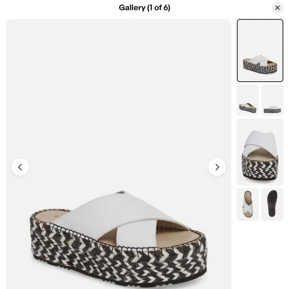CHOCOLAT BLU NIZA ESPADRILLE PLATFORM SANDALS IN WHITE LEATHER