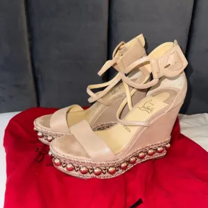 Christian Louboutin Beige Wedge Sandals
