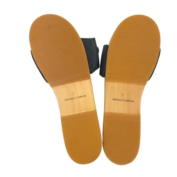 Christy Dawn Ventura Clog Sandals Navy Leather NWOB