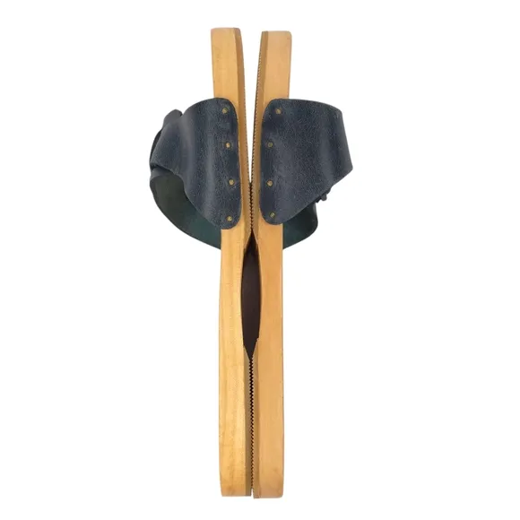 Christy Dawn Ventura Clog Sandals Navy Leather NWOB