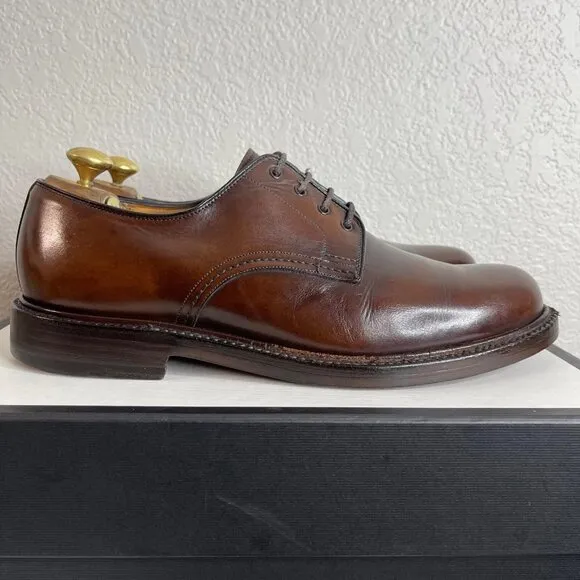 Church's Custom Grade Brown Leather Oxford Dress Shoes Lace up Men's 9.5 US