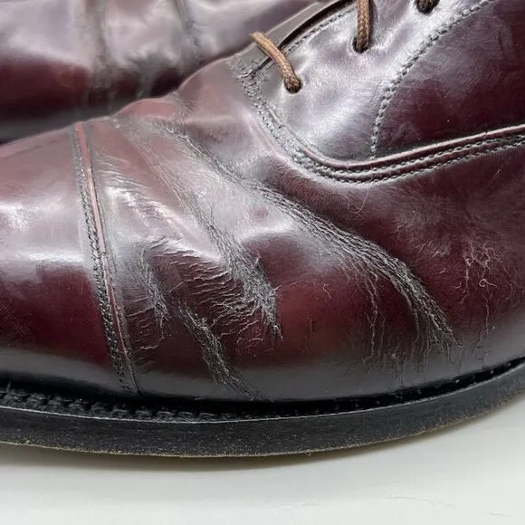 Church’s Custom Grade Shoes Men Size 10 C US, 9 UK Shoes Red Cap Toe Low Oxford