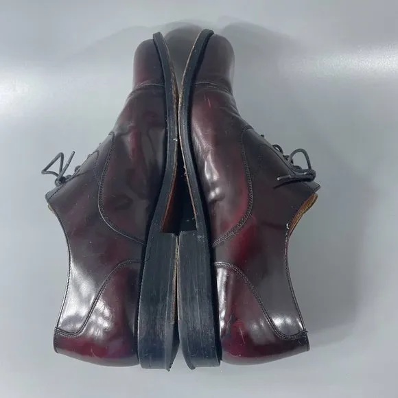 Church’s Leather Dress Shoes Burgundy Custom Grade Cap Toe Oxford Men UK 19.5 M
