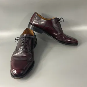 Church’s Leather Dress Shoes Burgundy Custom Grade Cap Toe Oxford Men UK 19.5 M