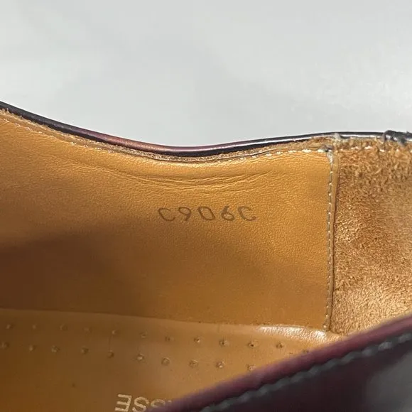Church’s Leather Dress Shoes Burgundy Custom Grade Cap Toe Oxford Men UK 19.5 M