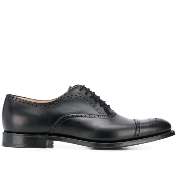 Church’s Weymouth Custom Grade Oxford Brogue Dress Shoes Black Sz 6 UK / 7 NWOB
