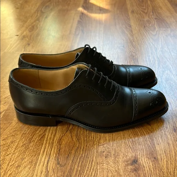 Church’s Weymouth Custom Grade Oxford Brogue Dress Shoes Black Sz 6 UK / 7 NWOB