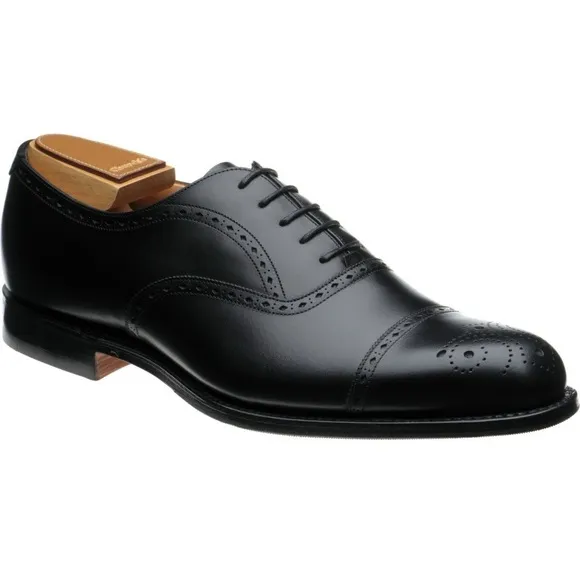 Church’s Weymouth Custom Grade Oxford Brogue Dress Shoes Black Sz 6 UK / 7 NWOB