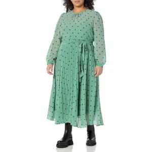 City Chic Women's Apparel Women's Avenue Plus Size Dress Bella 18 Plus Sage/Blk