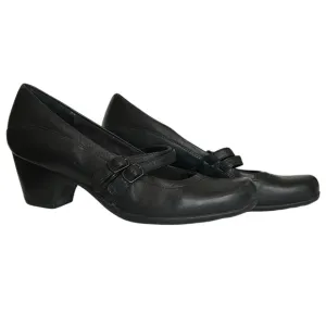 Clarks Leather Active Air Mary Jane Pumps with Double Straps - Size 6.5 - Black