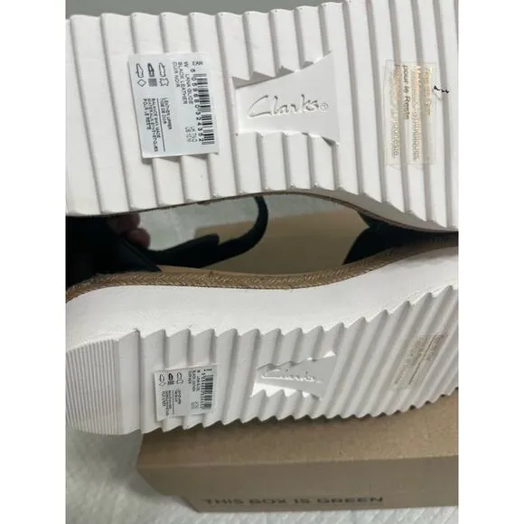 Clarks Womens Lana  Leather Ankle Strap Platform Sandals , Size 10M