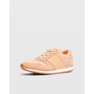 Club Monaco Women's Sneaker Zoe Runner Orange Leather Suede Shoes Size 42 US 11
