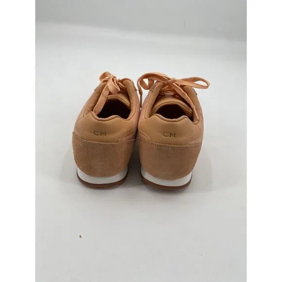 Club Monaco Women's Sneaker Zoe Runner Orange Leather Suede Shoes Size 42 US 11
