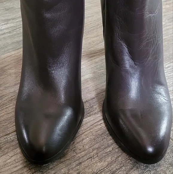 COACH Jemma Calf Leather Bootie Boots Quiet Luxury Heeled Classic Designer Brown