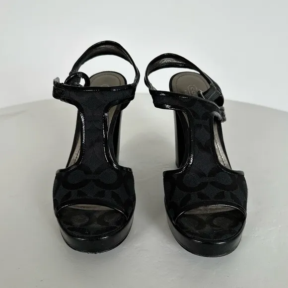 COACH - Lydia Platform Sandals in Black | Size 7