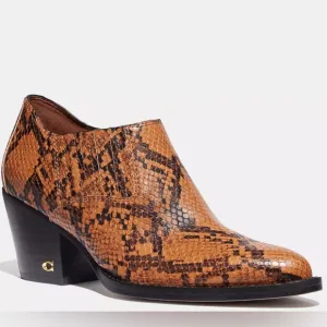 Coach snake-print bootie