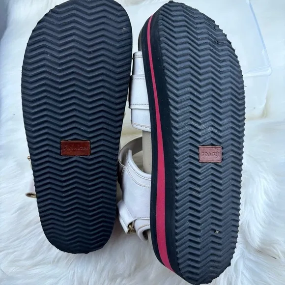 COACH TRAIL PLATFORM SANDALS SIZE 9B WOMANS