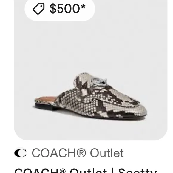 Coach Women's Snakeskin Pattern Shoes - Brown