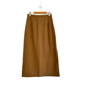 Cocoon A line camel Midi Skirt Size Medium Vintage Side slit