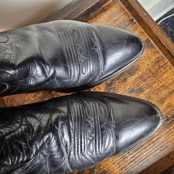 Code West Embroidered Western Cowboy Boots Mens Black Size 11