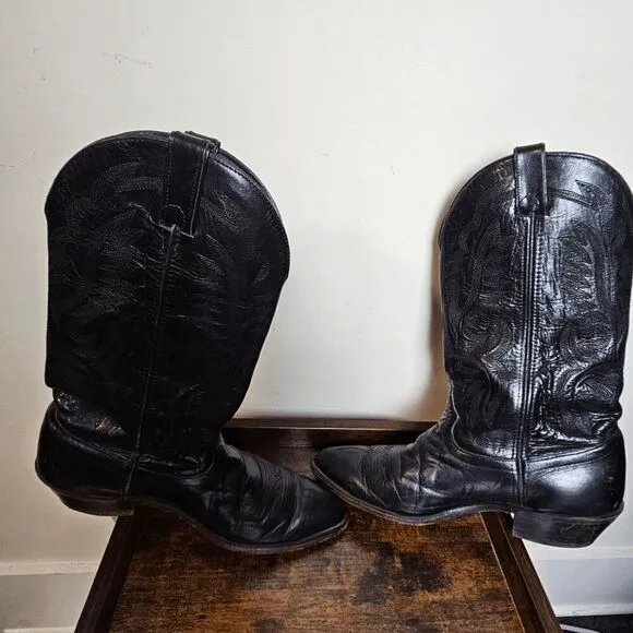 Code West Embroidered Western Cowboy Boots Mens Black Size 11